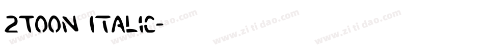 2Toon Italic字体转换